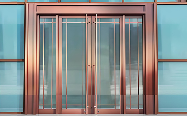 阿拉尔玻璃地弹门